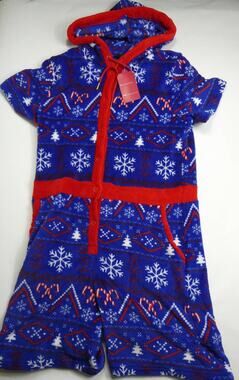 Blizzard Bay Snow Flake men's Ugly Christmas Romper, medium, NEW